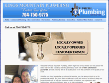 Tablet Screenshot of kingsmountainplumber.com